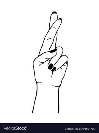 Gesture - female hand showing fingers crossed Vector Image