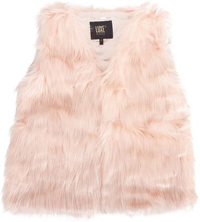 Amazon.com: Luxe L 100% Faux Fur Vest Soft Comfortable Plush Modern Fur Vest with Hook-Eye Closure, Pink, X-Small: Clothing