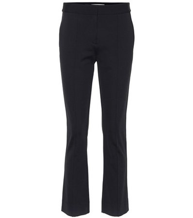 Cropped mid-rise pants