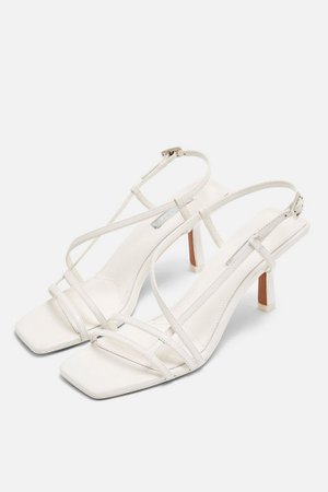 STRIPPY White Heeled Sandals | Topshop