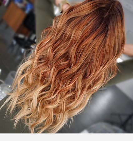 orange hair blonde highlights - Google Search