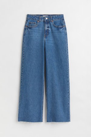 Wide High Ankle Jeans - Dark blue - Ladies | H&M US