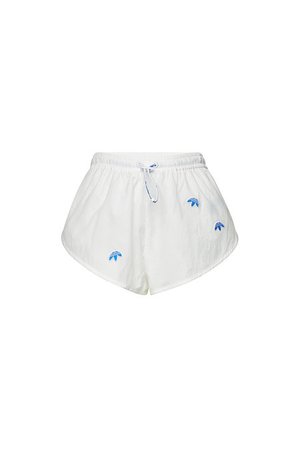 Adidas Originals by Alexander Wang - Shorts with Embroidery - white