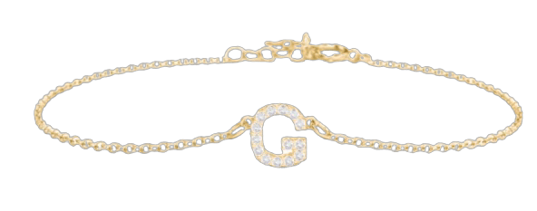 Pavé Initial Bracelet - G