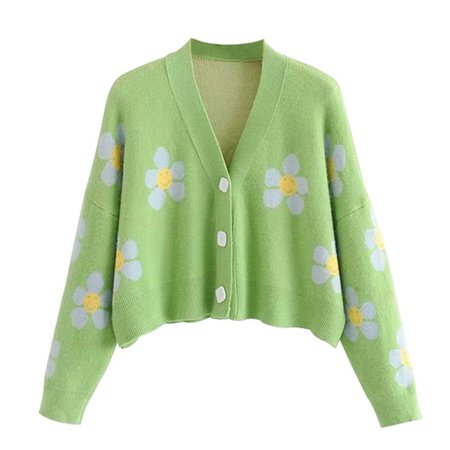 green sweater with yellow flowers - Google Search