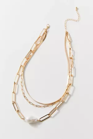 Pearl Pendant Layer Necklace | Urban Outfitters