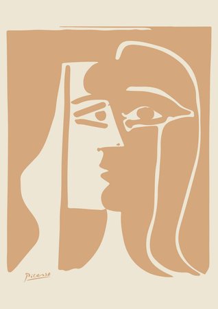 Picasso Kiss Print, Vintage Poster, Modern Print, Picasso Print, Abstract Print Woman, Abstract matisse print, large modern wall art