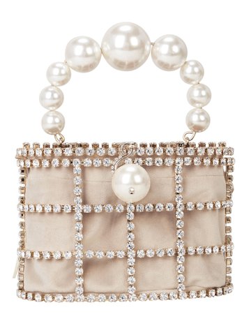 Cage Me Pearl and Crystal Clutch