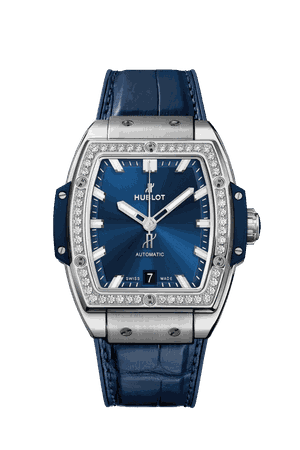 spirit of big bang titanium blue diamonds 39-mm Watch