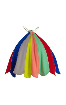 Colorblocked Georgette Umbrella Top By Rosie Assoulin | Moda Operandi