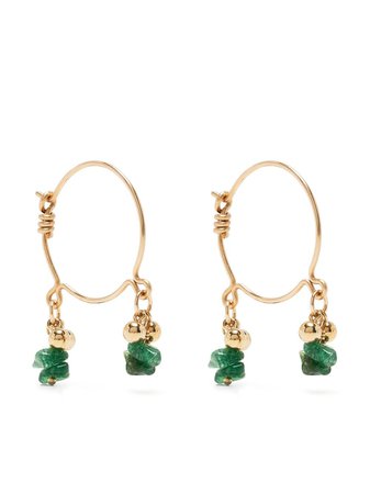 Petite Grand Bella Emerald Hoop Earrings - Farfetch
