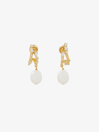 Spiral earrings in crystals and pearls | GIVENCHY Paris