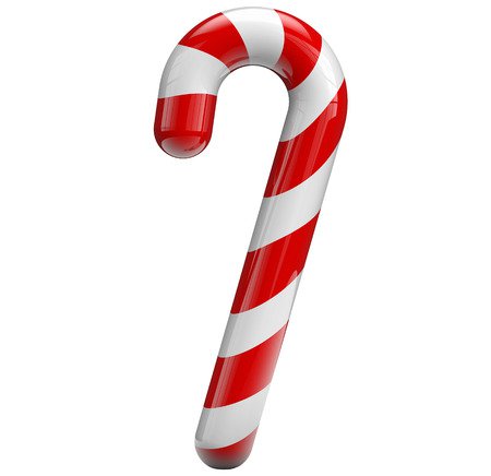 Candy Cane Isolated On White Stock Photo, Picture And Royalty Free Image. Image 32807412.