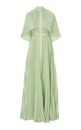 Pleated Capelet Gown by Brandon Maxwell | Moda Operandi