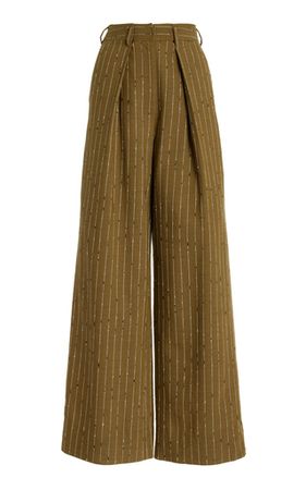 Sylvie Pinstriped Wool-Blend Pants By Ulla Johnson | Moda Operandi