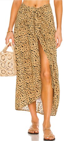 cheetah wrap skirt revolve
