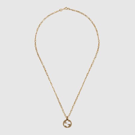 Undefined Yellow Gold Yellow gold necklace with Interlocking G | GUCCI® US