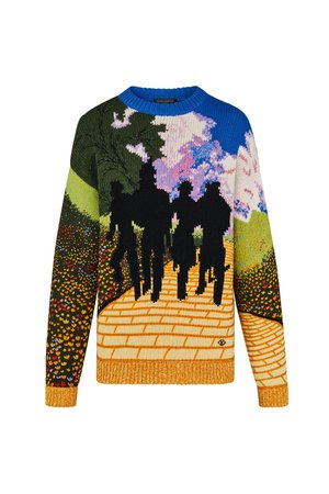 Yellow Brick Road Hand Knitted Crewneck - Ready-to-Wear | LOUIS VUITTON