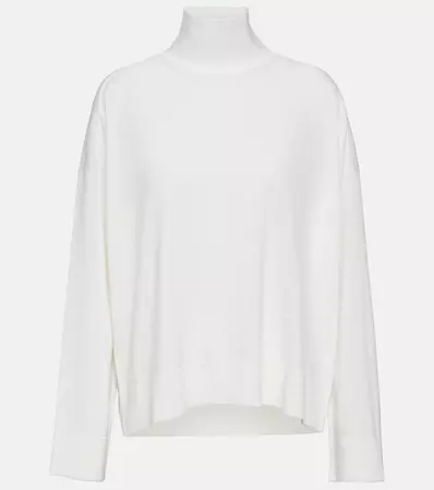 Wool Turtleneck Sweater in White - Bottega Veneta | Mytheresa