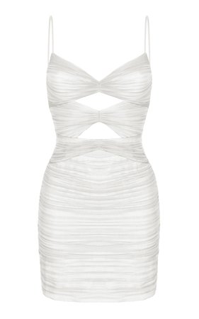 Rasario, White Cutout Silk-chiffon Dress