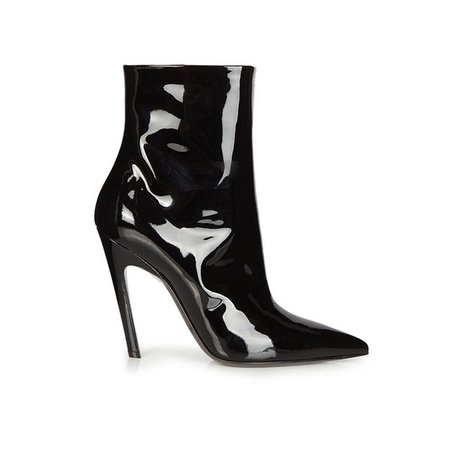 Balenciaga - Slant-heel patent-leather boots - Semaine