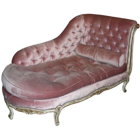 antique pink sofa