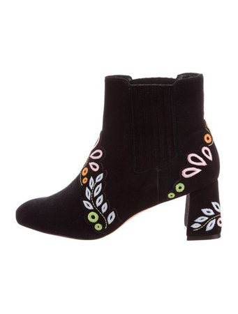 Sophia Webster Suede Embroidered Ankle Boots - Shoes - W9S22296 | The RealReal