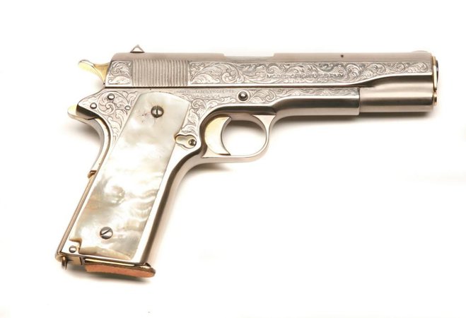 engraved silver 1911