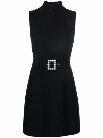 Andrew Gn Sleeveless faux-pearl Buckled Dress - Farfetch
