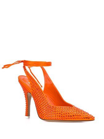 Shop The Attico crystal-embellished pumps with Express Delivery - FARFETCH
