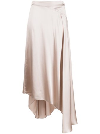 Le Kasha Qargan asymmetric silk skirt