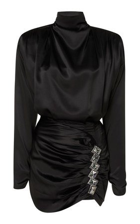 Alessandra Rich Silk Satin High Neck Mini Dress - Celebrities who wear, use, or own Alessandra Rich Silk Satin High Neck Mini Dress / Coolspotters