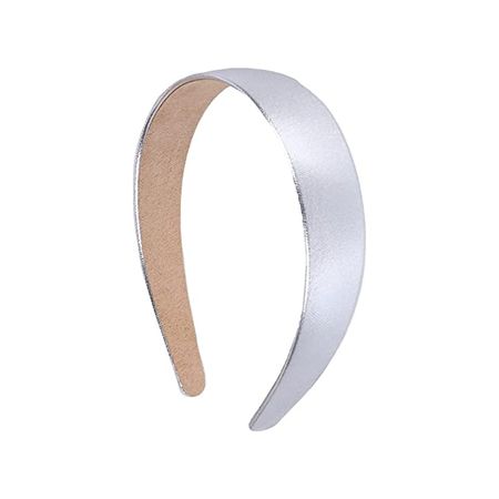 Amazon.com: 1 Inch Metallic Fabric Headband-Silver : Clothing, Shoes & Jewelry