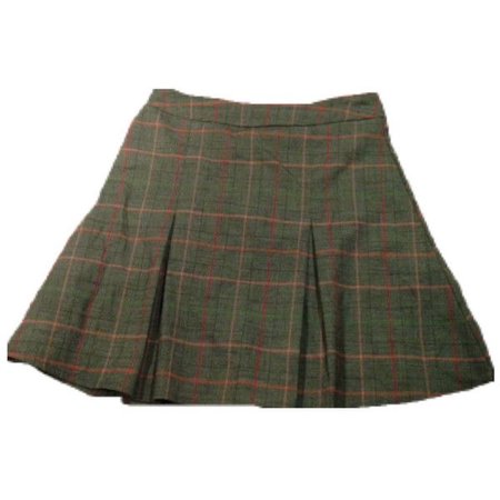 green plaid skirt