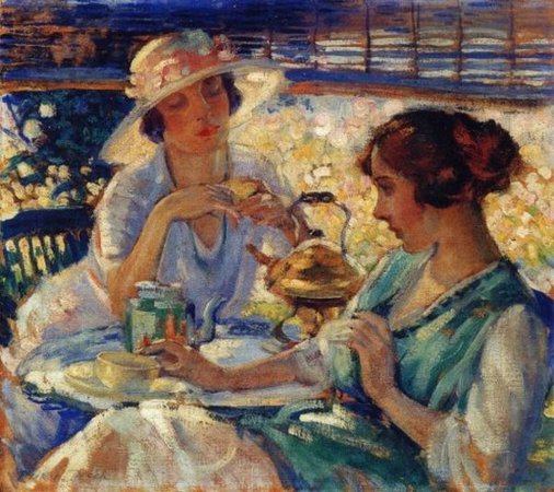 tea time 1800 painting