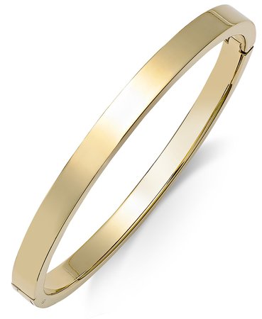 Macy's Metallic Yellow Ion-Plated Stainless Steel Polished Smooth Bangle Bracelet