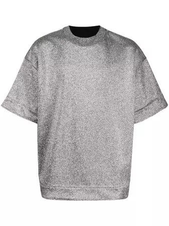 Jil Sander  metallic-glitter short-sleeved T-shirt