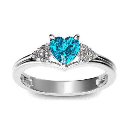 Classic Heart Cut Sterling Silver Ring - Jeulia Jewelry