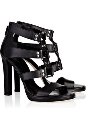 Gucci | Studded leather sandals | NET-A-PORTER.COM