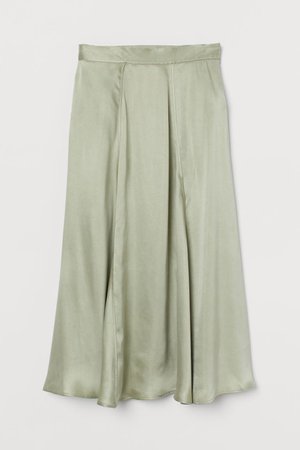 Satin Skirt - Light green - Ladies | H&M CA