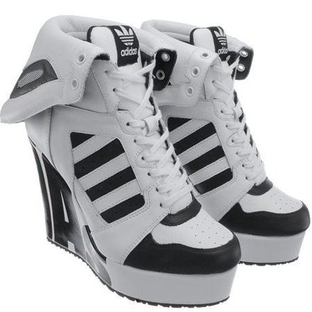 Adidas-JS-Streetball-Platform-white-Women-039-s-Jeremy-Scott-GaGa-Club-Wedges-Heels | heels, adidas y ebay