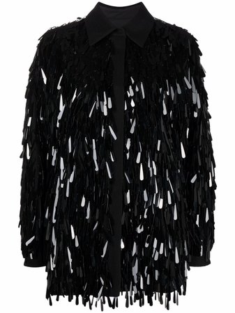 Valentino sequin-embellished coat - FARFETCH