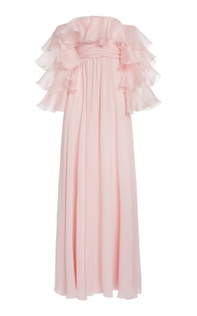 Ruffled Silk Georgette Gown By Giambattista Valli | Moda Operandi