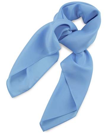 light blue scarf