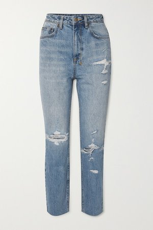Ksubi | Chlo Wasted hoch sitzende Jeans mit geradem Bein in Distressed-Optik | NET-A-PORTER.COM