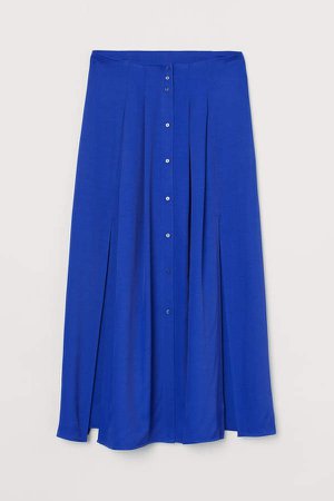 Skirt with Slits - Blue