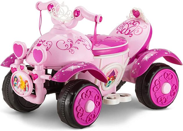 Amazon.com: Kid Trax Toddler Disney Minnie Mouse Quad Ride-On, Kids 18-30 Months, 6V Battery and Charger Included, Max Weight 45 lbs, Hot Pink : Toys & Games