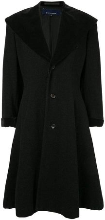 Pre-Owned exaggerated lapel flared coat