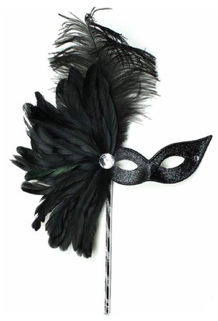 Masquerade Express Black Feather Mask