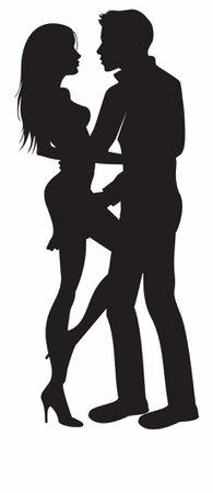 Couple Silhouettes Png Clip Art Image - Couple Clipart Transparent, Transparent Png Download For Free #181504 - Trzcacak